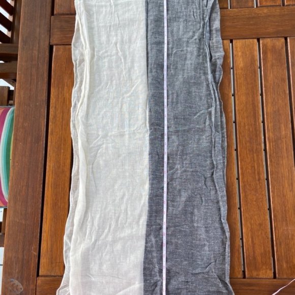 🎀 3 for $25 - White and Black Gauze Scarf - Picture 4 of 9